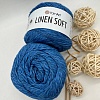 Пряжа Linen Soft лен, вискоза, хлопок 7318 синева