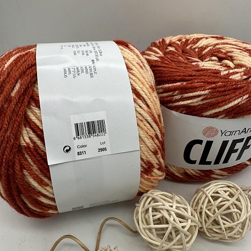 Пряжа Cliff 8311 персик - терракот