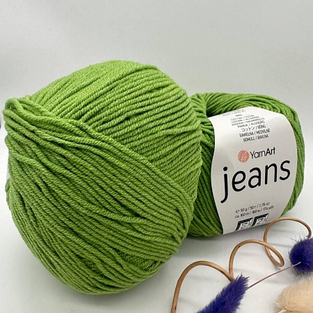 Пряжа YarnArt Jeans 69 летняя трава