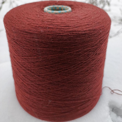 Пряжа в бобинах Biagioli Modesto Cashmere цвет 201549 dark rust (коричневый). Цена за 10гр