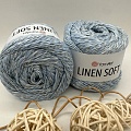 Пряжа Linen Soft лен, вискоза, хлопок 7319 туманное утро
