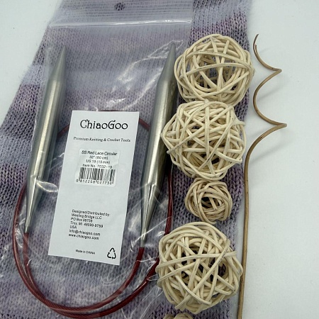 Спицы для вязания ChiaoGoo спицы круговые металл 15 мм 80 см