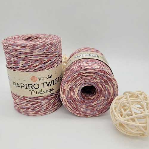 Пряжа Рафия крученая Papiro Twisted melange