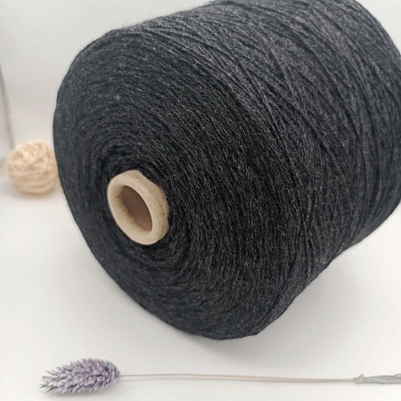 Пряжа в бобинах Himalaya як, шелк. Цвет темно серый графит. Цена указана за 10гр