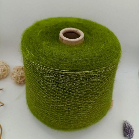 Пряжа в бобинах KID MOHAIR цвет &quot;свежая зелень&quot;