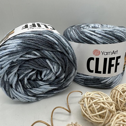 Пряжа Cliff 8304 серо - голубой