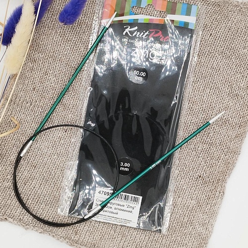 Спицы для вязания Спицы круговые Zing 60 cm №3,0