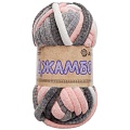 Пряжа Джамбо / Jambo (02 серый / розовый)