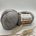 Пряжа YA Baby Cotton 406 серый