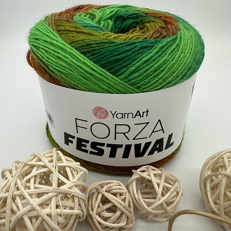 Пряжа Forza Festival 2907 хвойный лес