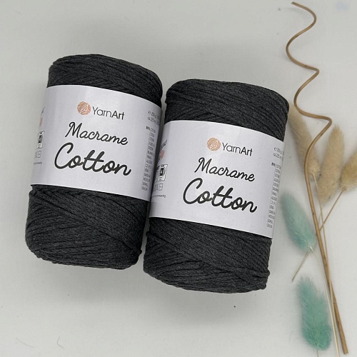 Пряжа Macrame cotton 758 т. серый