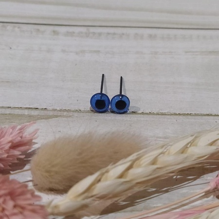 Творчество Глаза кукольные стеклянные 7 мм,(голубые) за 1 пару