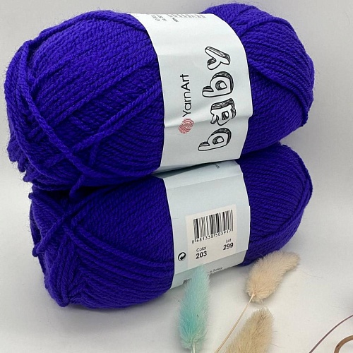 Пряжа Yarn Art Baby (бэби) 203 ярко-фиолетовый