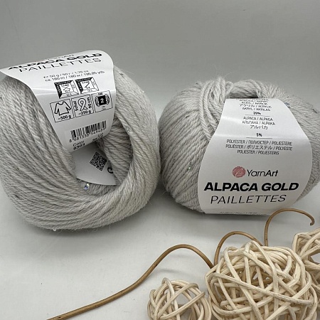 Пряжа Alpaca Gold Paillettes 9303