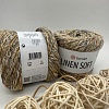 Пряжа Linen Soft лен, вискоза, хлопок 7407 нежный бисквит
