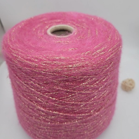 Пряжа в бобинах Soffice 2600. Цвет розовый - золото. Цена указана за 10 гр.