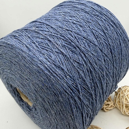 Пряжа в бобинах Supremo (кашемир+шелк), джинсовый меланж Цена за 10 гр
