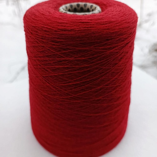 Пряжа в бобинах Biagioli Modesto Cashmere цвет 200580 Bacca (красный). Цена за 10гр