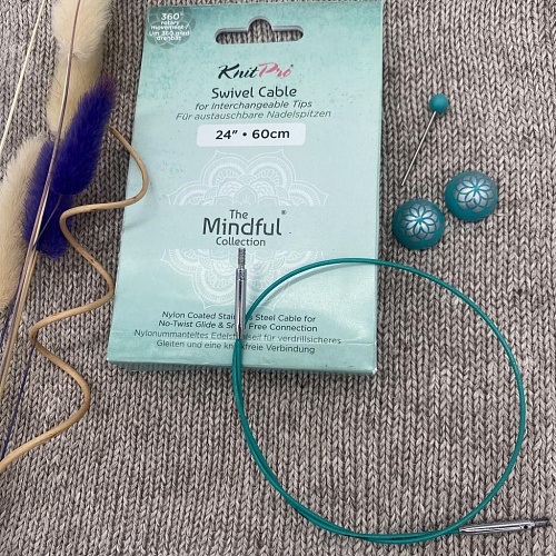 Спицы для вязания 36603 тросик Mindful 35 см