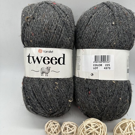 Пряжа Tweed 225 т. серый