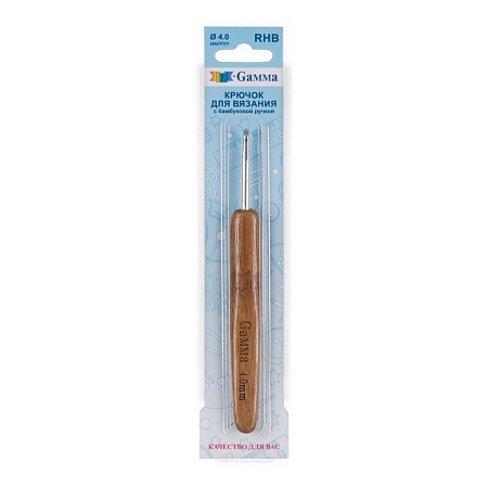Крючки для вязания Крючок для вязания с бамбуковой ручкой № 4,0
