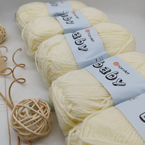 Пряжа Yarn Art Baby (бэби) 502 молочный
