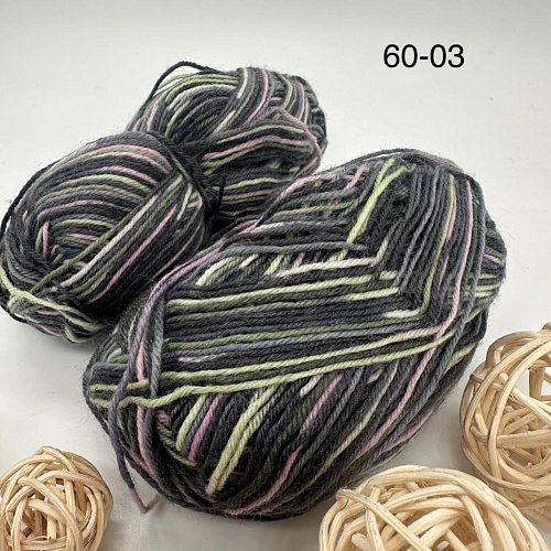 Пряжа в бобинах Arcobaleno (аркобалено) носочная. Цвет № 60-03