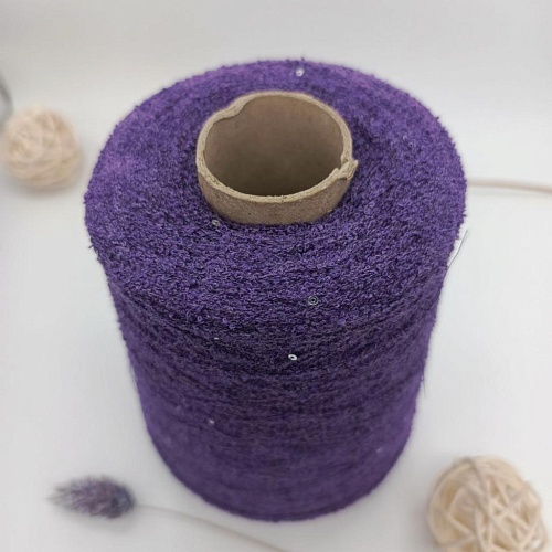 Пряжа в бобинах Boucle (хлопок,пайетки) Цена за 10 гр