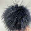 Аксессуары для одежды и обуви помпон натуральный черный с синими кончиками