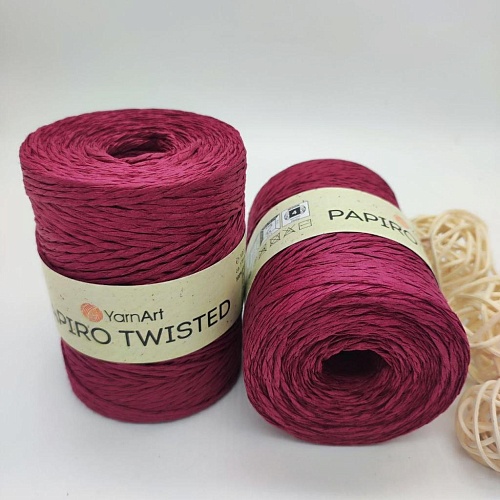 Пряжа Пряжа для вязания рафия крученая Papiro Twisted 1322