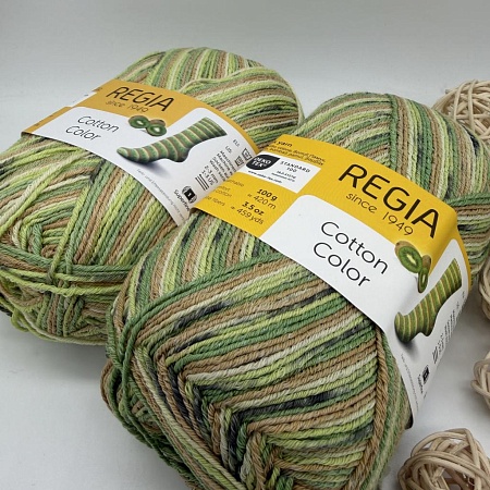 Пряжа Regia Cotton Color 02418 киви Tutti Frutti