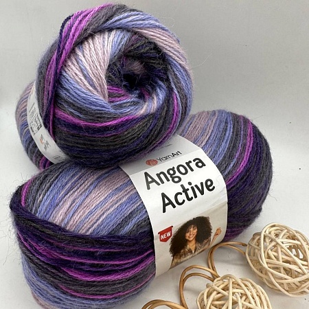 Пряжа Angora Active 847 фиолетово сиреневый