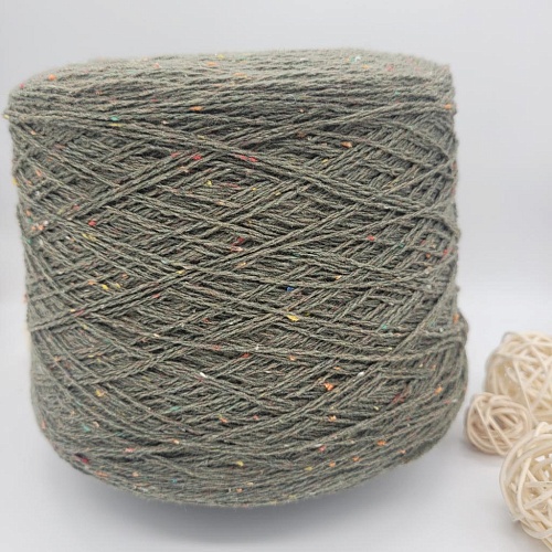 Пряжа в бобинах TweedWool хаки