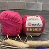 Пряжа Baby Cotton 422 розовая фуксия