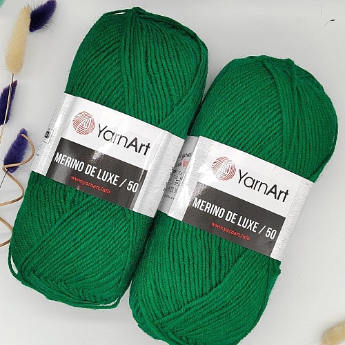 Пряжа Merino de luxe 50 338 зеленый