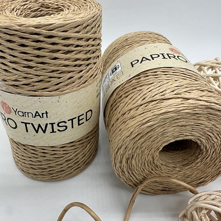 Пряжа Пряжа для вязания рафия крученая Papiro Twisted 1302
