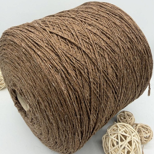 Пряжа в бобинах Supremo (кашемир+шелк), коричневый меланж Цена за 10 гр