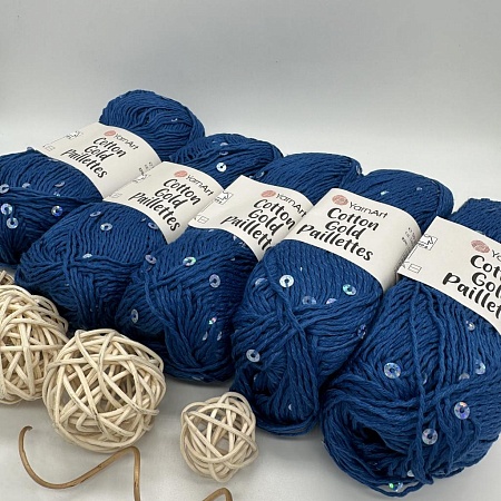 Пряжа Cotton Gold Pailletes 7111
