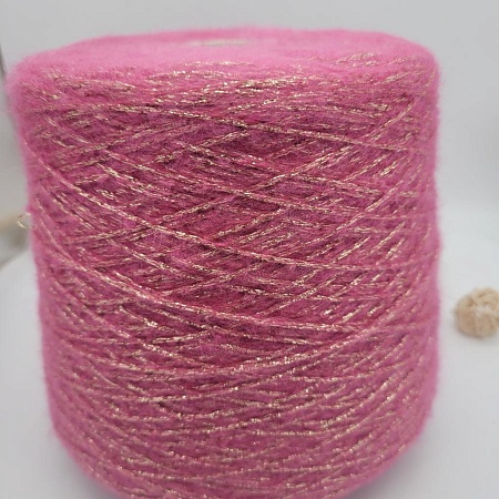 Пряжа в бобинах Soffice 2600. Цвет розовый - золото. Цена указана за 10 гр.