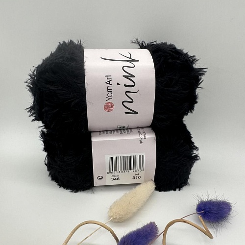 Пряжа Mink 346 черный