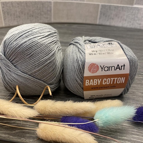 Пряжа YA Baby Cotton 452 серый
