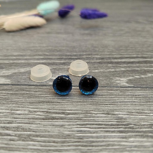 Творчество AR1216-A Глаза искристые голубые 12мм, цена за 1 пару