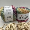 Пряжа Linen Soft лен, вискоза, хлопок 7401 ягодный бисквит