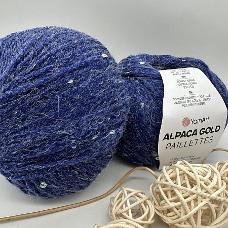 Пряжа Alpaca Gold Paillettes 9313
