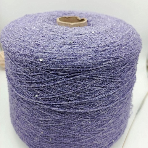 Пряжа в бобинах Boucle (хлопок,пайетки) Цена за 10 гр