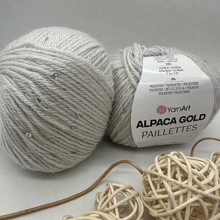 Пряжа Alpaca Gold Paillettes 9303