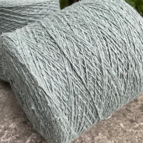 Пряжа в бобинах SOFT CASHMERE HAIR цвет полынь с лёгким твидовым эффектом