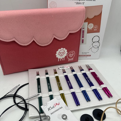 Аксессуары для вязания 47434 Набор съемных металлических спиц KnitPro Zing midi