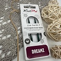Спицы для вязания Спицы съемные укороченные Dreamz 10см №3.5 /ламинированная береза, аквамарин, 2шт в упаковке