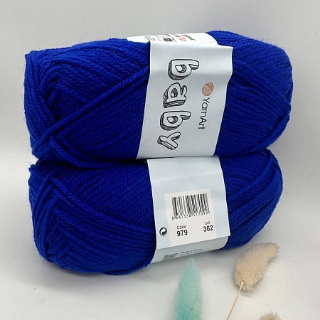 Пряжа Yarn Art Baby (бэби) 979 ярко синий
